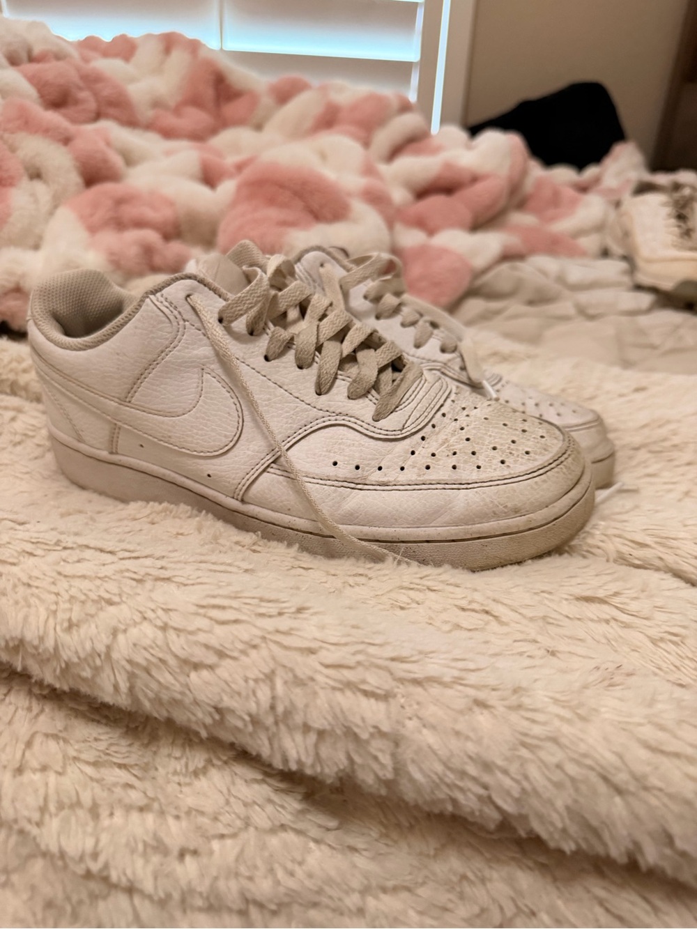 Nike Women's White Leather Low-Top Sneakers